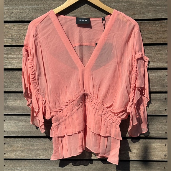 The Kooples Tops - The Kooples Sweetie ruffled V-neck blouse | Size 2, New